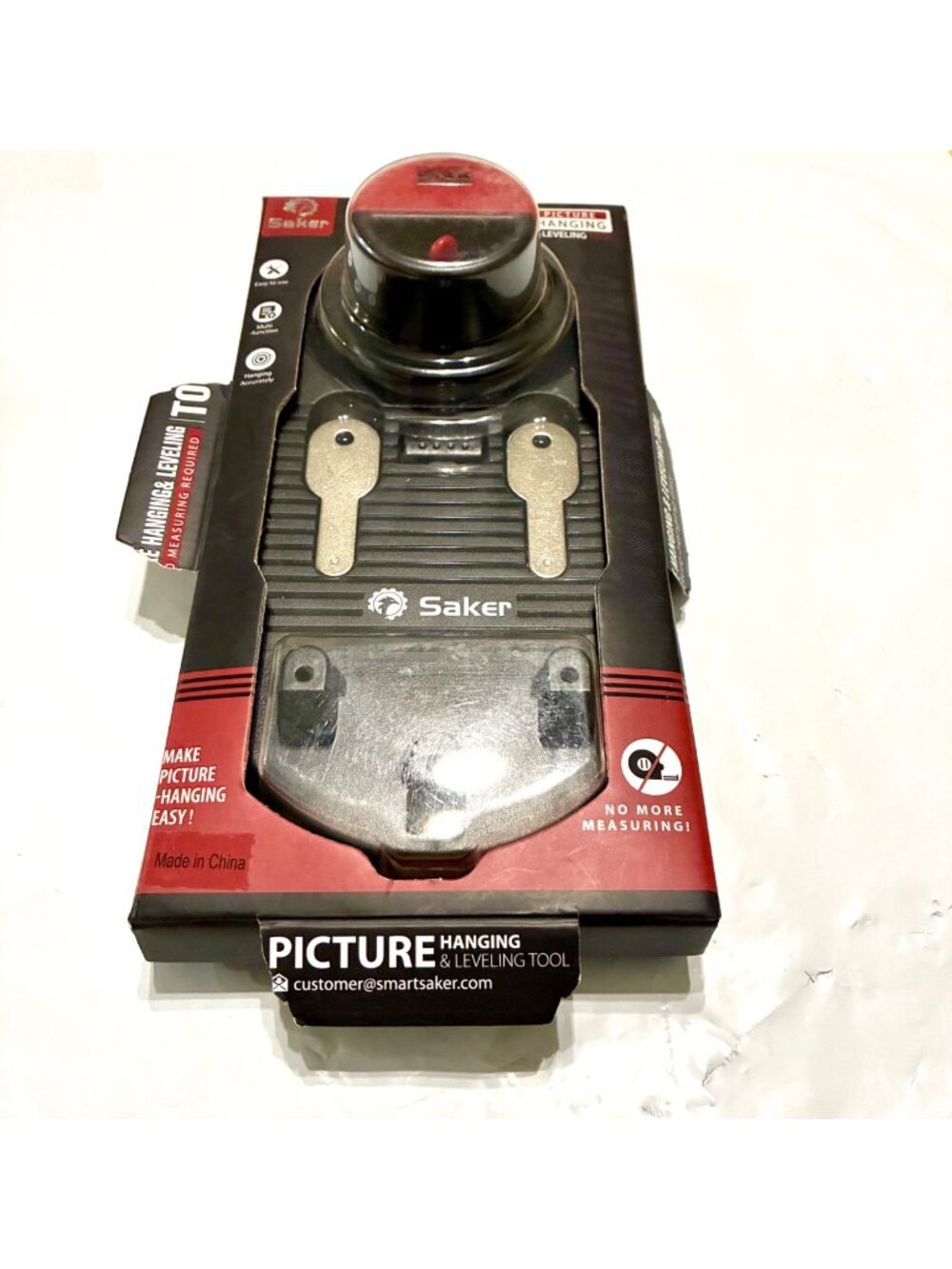 Saker Picture Hanging & Leveling Tool Multi-Function Frame Hanger Level Kit